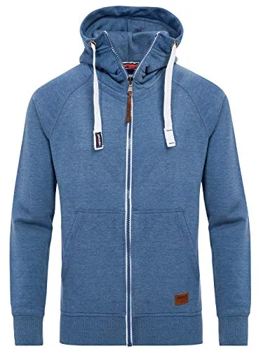 Yazubi Herren Sweatjacke Hoodie mit Reißverschluss Jacob, Blau (Bijou Blue 2R183921), M
