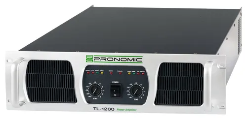 Pronomic TL-1200 Endstufe - Leistungsstarker Stereo-Verstärker mit 2400 Watt - PA-Endstufen mit temperaturgeregeltem Lüfter, ideal für professionelle Audioanwendungen und hohe Ausgangsleistung in Bridge Mode.