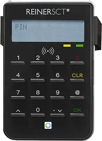 REINER SCT Chipkartenleser cyberJack RFID - Sicherheitsklasse 3, TÜV IT zertifiziert und ideal für eID und Online-Banking