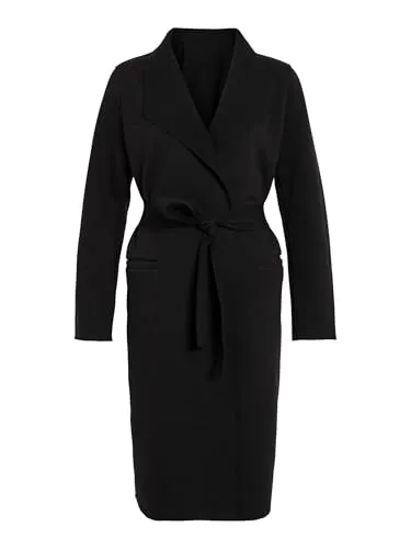 Vila VIJUICE COAT - NOOS - Funktionsjacke für Damen mit Taillengürtel, Reverskragen und praktischen Fronttaschen für einen stilvollen Look bei jedem Wetter.