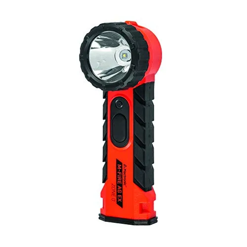 Mactronic M-FIRE AG EX-ATEX Winkel-Taschenlampe LED 323 Lumen | Gewicht 250 g mit Batterien, Schutzart IP54, Leuchtweite 288 m | Batteriebetrieb, 4 × Energizer E91 (AA) (enthalten)