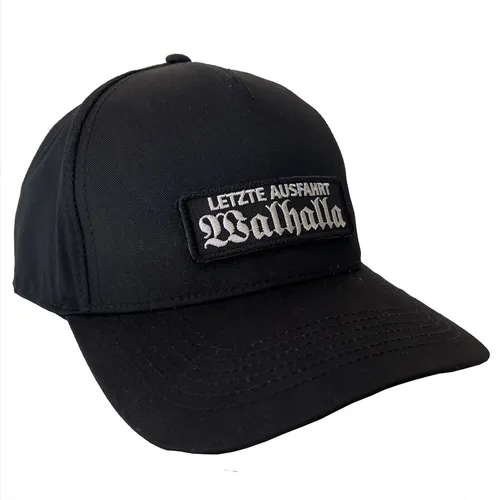 Basecap Letzte Ausfahrt Walhalla schwarz Mütze Wikinger Thor Odin Biker Cap