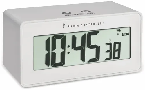 TFA digitaler Funkwecker 60.2544.02 weiß Kunststoff 12,4 x 5,9 cm