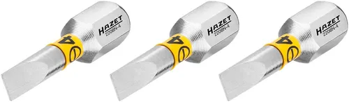 HAZET Bit 2208N-4/3 ∙ 1/4 Zoll (6,3 mm) Sechskant massiv ∙ Schlitz Profil ∙ 3...