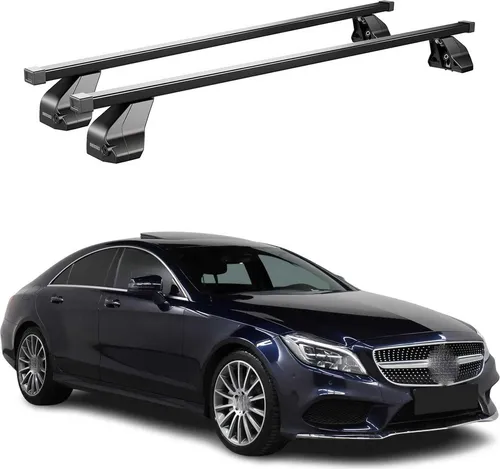 OMAC Dachträger Menabo für Mercedes CLS C218 2010-17 - Dachgepäckträger aus hochwertigem Stahl, wasserbeständig und abnehmbar, ideal für Fahrrad- und Skiträger. Perfekt für Outdoor-Abenteuer und vielseitige Nutzung.