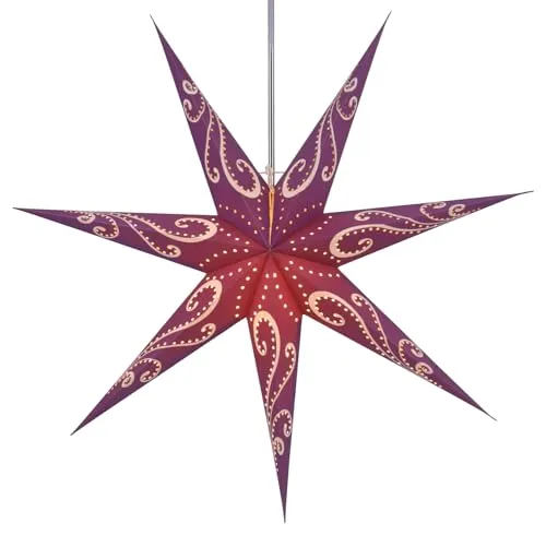 GURU SHOP Faltbarer Advents Leucht Papierstern, Weihnachtsstern 80 cm - Pagos