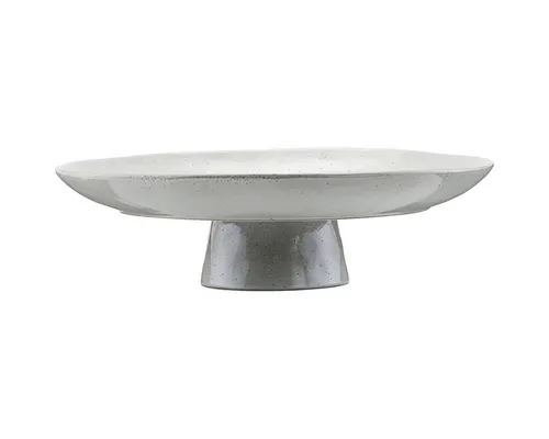 House Doctor Dekoteller Kuchenplatte Rustic graublau, Ø 32cm - Elegante Dekoschale aus Ton mit einzigartiger, glänzender Glasur in Grau-Blau, perfekt für Torten und als stilvolles Centerpiece für jeden Anlass.