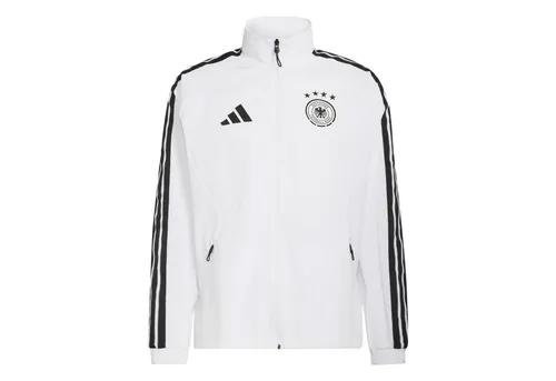 adidas DFB DEUTSCHLAND WM 2026 AN HEIM Trainingsjacke Herren - Größe M - Stylische Trainingsjacke für Fans mit DFB-Wappen und Meisterschaftssternen; ideal für sportliche Aktivitäten und Freizeit. Hochwertiger Reißverschluss und praktische Taschen bieten Komfort und Funktionalität.