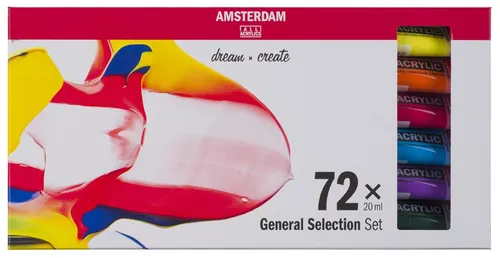 ROYAL TALENS Acrylfarbe AMSTERDAM General Selection 72 x 20 ml - Schreibutensilien, vielseitige Acrylfarben in 72 lebhaften Farben, ideal für kreative Projekte und Kunstwerke.