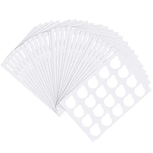 Stück Lash Holder für Wimpernkleber, Wimpernkleberhalter Palette Aufkleber Papier für Wimpernverlängerung, Klebepads Wasserfest für Wimpernhalter Ring Silikon Glas 500