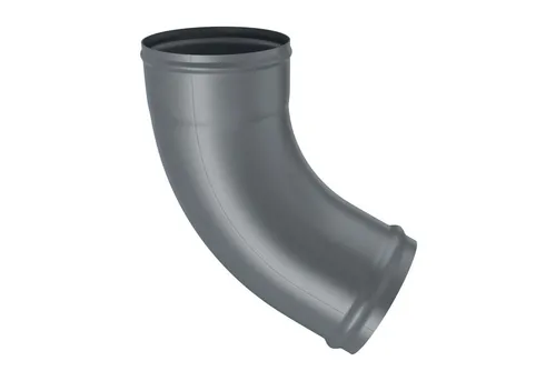 Zambelli Regenfallrohrbogen 72° verzinkt DN 100 Anthrazit - Fallrohre – Hochwertiger Wulstbogen für zuverlässige Regenwasserableitung, einfache Montage und hoher Korrosionsschutz für Langlebigkeit.