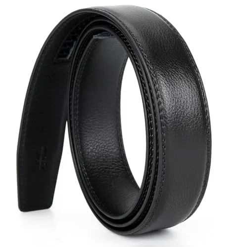 Nelbons Herren Gürtel Ratsche Automatik Gürtel für Männer 35mm Breit Ledergürtel, 1 3/8