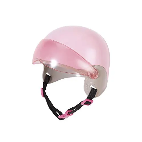 BABY born 825914 City Scooterhelm Puppenhelm mit verstellbarem Visier und Riemen, Puppenzubehör 43 cm, rosa