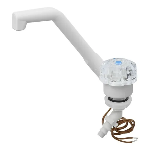 APT Standarmatur Kalt-Wasserhahn De Luxe 12V Ø20 mm – Klappbar und Platzsparend für Wohnmobile - Die platzsparende Standarmatur De Luxe ist ideal für Wohnmobile, Wohnwagen und Boote. Der klappbare Auslauf ermöglicht eine flexible Nutzung, während der 12V-Betrieb eine zuverlässige Wassersteuerung garantiert. Einfach zu montieren!