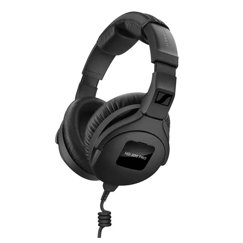 Sennheiser HD 300 PRO Kopfhörer - Professioneller Kopfhörer mit hoher Klangauflösung und exzellenter Außengeräuschdämpfung, ideal für Musizieren, Mischen und Live-Gigs. Komfortable Ohrpolster für langen Tragekomfort.