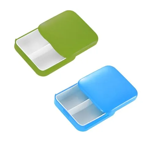 Kleine Tablettenbox 2 Fächer für Reisen