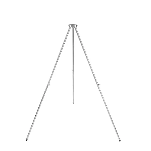 HeRo24® Edelstahl Dreibein Grillgestell T-180S – Höhenverstellbar & Stabil