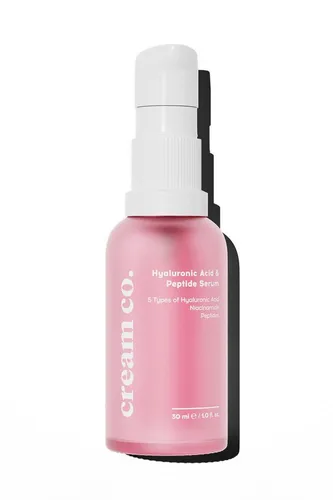 cream co. Gesichtsserum Cream Co. 30ml Peptid & Hyaluronsäure Serum, für alle Hauttypen, vegan