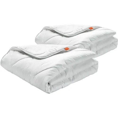 sleepling Winter Bettdecke 155x220 cm 2er Set - Bettdecken für kalte Tage, 2er Set aus 100% feiner Mikrofaser, Ökotex 100 zertifiziert, waschbar bis 60 Grad, ideal für allergikerfreundlichen Schlafkomfort.