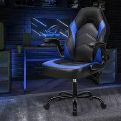 DUMOS Gaming-Stuhl E-Sports-Stuhl - Ergonomischer Bürostuhl aus Kunstleder mit verstellbarer Sitzhöhe und Rückenlehne für maximalen Komfort während langer Gaming-Sessions.