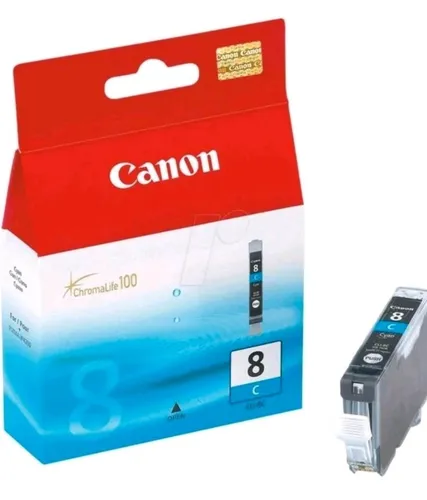 Original Canon Tintenpatrone CLI-8 cyan - 13 ml für Pixma Drucker, hohe Seitenleistung von 420 Seiten für brillante Ausdrucke