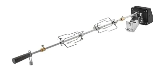 RÖSLE Premium-Drehspieß - Hochwertiger Grillspieß für RÖSLE BBQ-Stationen, belastbar bis 10 kg. Perfekte Zubereitung von saftigen Grillspezialitäten dank gleichmäßiger Drehbewegung.