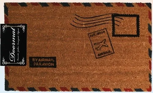 Postkarten Fußmatte air mail