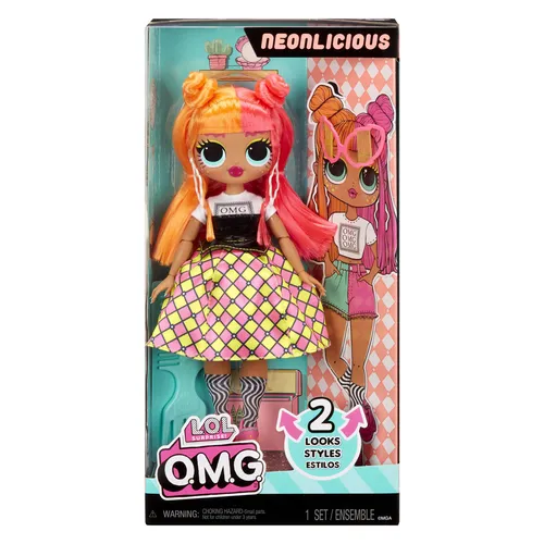 L.O.L. Surprise! OMG Modepuppe - Neonlicious - Puppenhaus-Puppen & -Tiere, mit 7 Überraschungen und einem einzigartigen Neonlicious-Charakter für endlosen Spielspaß!