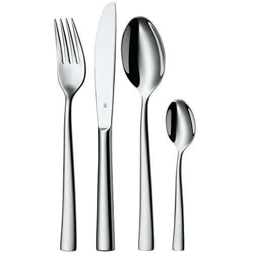 WMF Philadelphia Besteckset, 6 Personen, 24-teilig, Monobloc-Messer, Cromargan Edelstahl poliert, glänzend, spülmaschinengeeignet