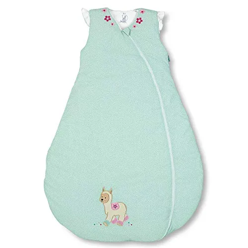 Sterntaler Schlafsack für Kleinkinder, Ganzjährig, Funktionsschlafsack Kuschelzoo, Reißverschluss, Größe: 110, Mintgrün
