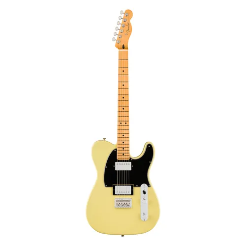 Fender Player II Telecaster HH MN Hialeah Yellow - TL-Gitarre mit Erlenkorpus und Ahornhals, ausgestattet mit 2 Player Series Alnico 2 Humbuckern für kraftvollen Sound und strahlendem Hialeah Yellow Finish.