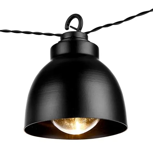 BUTLERS Warehouse Metall-Lampenkette mit Stecker in schwarz von Butlers
