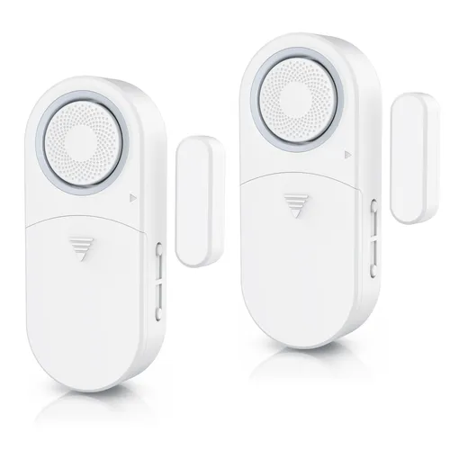 Bearware 2x Fensteralarm 120 dB Alarmsensor Tür und Fenster Einbruchschutz