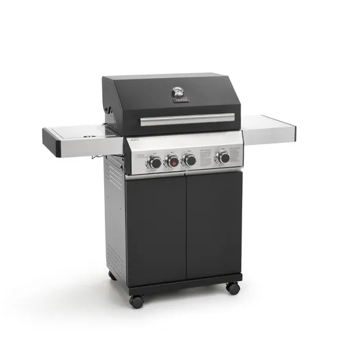 TAINO BLACK 3+1 Gasgrill mit Seitenbrenner – BBQ Grill in Matt Schwarz