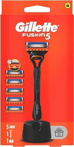 Produktbild Gillette Fusion5 Rasierer mit Ständer + Ersatzklingen 5 St.
