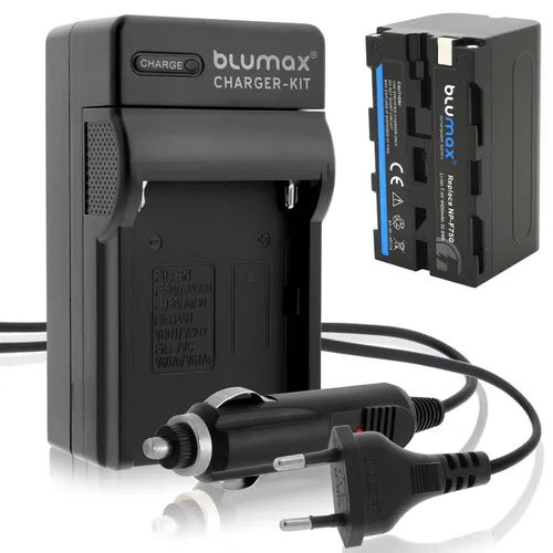 1x Akku + Lader für Sony NP-F750 NP-F330 F530 F550 F730 F770 F970 4400 mAh