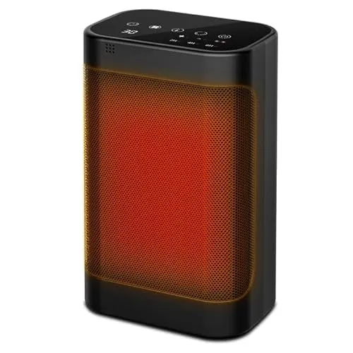 Naxup 1500W Heizlüfter mit Fernbedienung,PTC Heizlüfter Keramik,Leise Heizung Elektrisch mit 70°Oszillation,Überhitzungs- & Kippschutz, 12H Timer, für Indoor