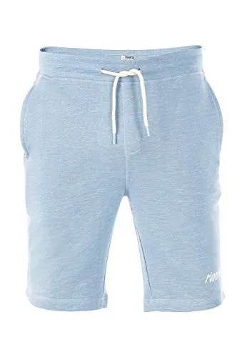 riverso Kurze Hosen Herren Sport Regular Fit RIVMike Sweat Short Bermuda Sweatshorts Sommer Hose, Größe:XXL, Farbe:Blue Melange (19000)