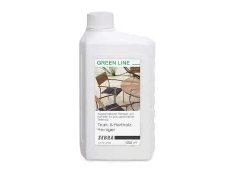 Zebra Teak Reiniger 1000 ml - Haushaltsreinigung: Umweltfreundlicher Möbelpflege-Reiniger für Hartholzmöbel, entfernt graue Patina und erhält die Schönheit Ihrer Möbel.