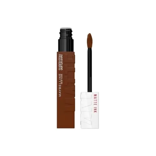 Maybelline New York Flüssiger Lippenstift mit mattem Finish, 16h Halt ohne Abfärben, Vegane Formel, Super Stay Matte Ink Spiced Up, Nr. 520 Champion, 5ml