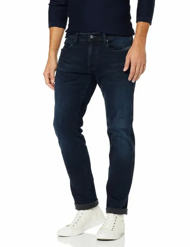 camel active Herren Slim Fit 5-Pocket Jeans Dunkelblau - Hochwertige Slim Fit Jeans für Herren, mit hohem Baumwollanteil und Stretch für optimalen Tragekomfort. Ideal für eine körpernahe Passform und lässige Looks.
