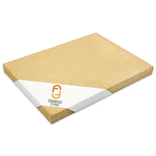 Feuerfest 123 Schamotteplatten - Aschesauger - Hitzebeständige Schamotteplatten bis 1.400 °C, ideal für Kaminöfen und Grills mit hervorragender Wärmespeicherung für langanhaltende Wärme.