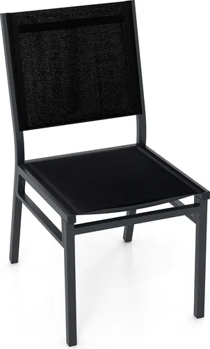 Costway Terrassenstuhl, Schwarz, Metall, 45x87x60 cm