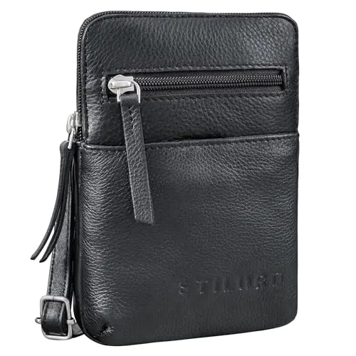 STILORD 'Indie' Brustbeutel - Vintage Echtleder Tasche für Damen und Herren - Sportliche Umhängetasche aus echtem Leder für Smartphone, Schlüssel und Geldbörse. Leichtgewicht mit nur 175g, ideal für Festivals und Reisen.