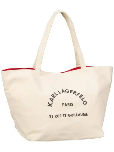 Karl Lagerfeld Shopper k/rsg canvas natural A1W50006 106 - Stylische Handtasche mit geräumigem Hauptfach und Magnetverschluss, ideal für DIN A4-Unterlagen, perfekt für Büro und Alltag.