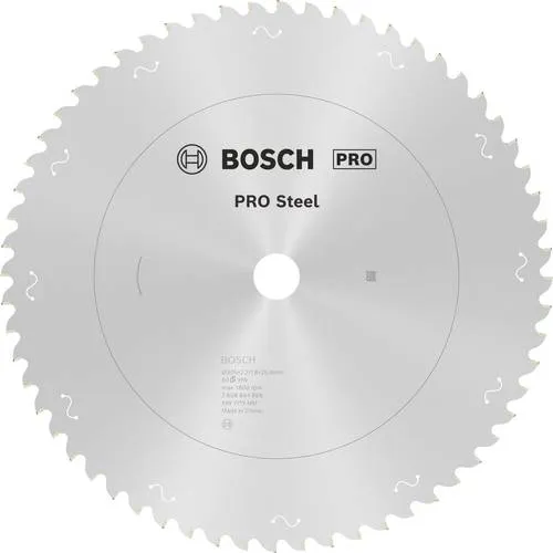 Bosch Accessories 2608844868 Kreissägeblatt mit 60 Zähnen - Kreissägeblätter für präzises Schneiden von Stahl – extra dünne Schnittfuge für saubere Ergebnisse ohne Funken oder Dämpfe, ideal für Metallarbeiter und Stahlbauer.