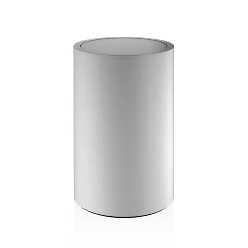 Decor Walther runder Wäschebehälter mit Schwingdeckel in Weiß matt DW 121