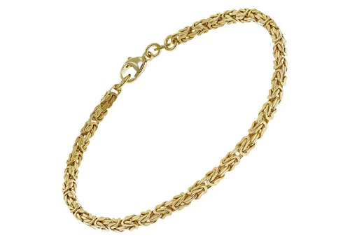 trendor Armband Königskette Silber 925 vergoldet - Elegantes vergoldetes Armband aus Sterlingsilber 925 mit 2,8 mm Breite. Ideal als modisches Geschenk für Damen und Herren, perfekt für jeden Anlass.