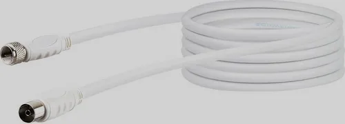 Schwaiger KVCKHQ 195 SAT/Antennenkabel, Weiß, 5m