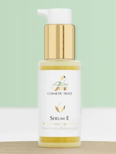 Aloe Vera Cosmetic Tratz Gesichtsserum E SKIN SENSATION, 1-tlg. - Energieserum für müde Haut mit Aloe Vera und ätherischen Ölen. Ideal zur Unterstützung der Pflege für ein frisches Hautbild. Anwendung: Morgens und abends 2-3 Tropfen auf Gesicht und Hals auftragen.
